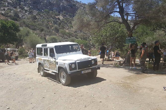 4x4 Safari Tour South Crete Agiofarago Matala - Matala Beach: hippie caves, swimming, and coffee time