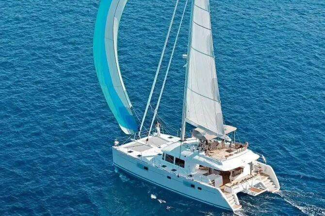 Catamaran Sailing to Dia with Lunch in Heraklion, Crete(EST 2024) - Dia Island cove: swimming, snorkeling, and SUP in real time