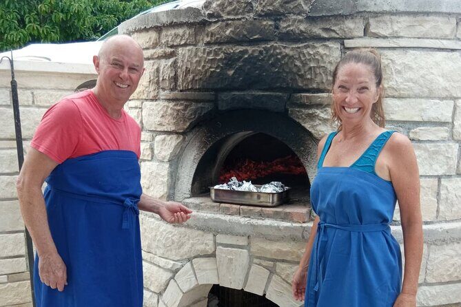 Chania Cooking Class-The Authentic Enjoy traditional Cretan meal - The main work: lamb kleftiko, stuffed vegetables, and dolmades