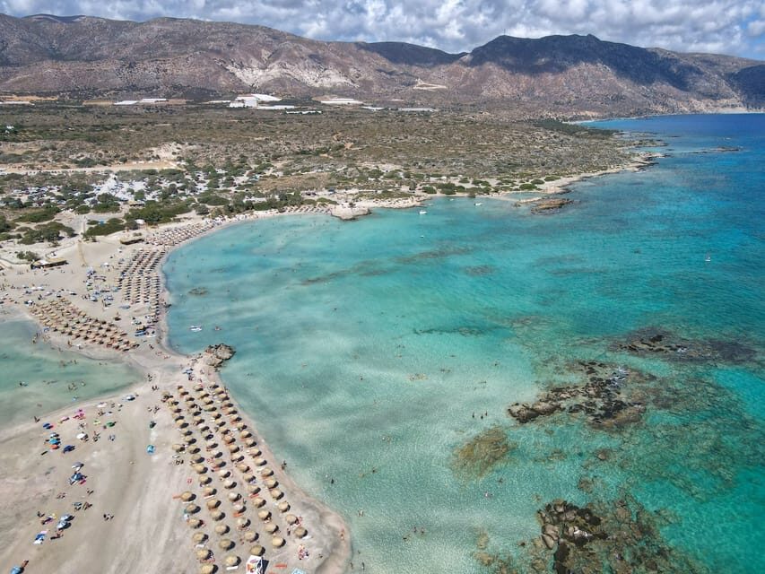 Chania: Elafonisi Bus Trip with Free Time and Stop in Elos - Your beach-day costs: chairs, umbrellas, food, and what’s free