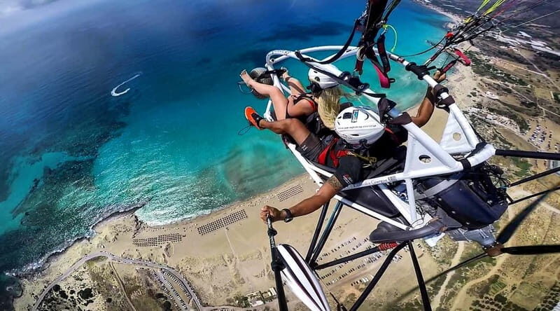 Chania: Paratriking Experience with a Professional Pilot - The View Plan: Lake Kourna, Lefka, Ori, and the Mountains Behind It