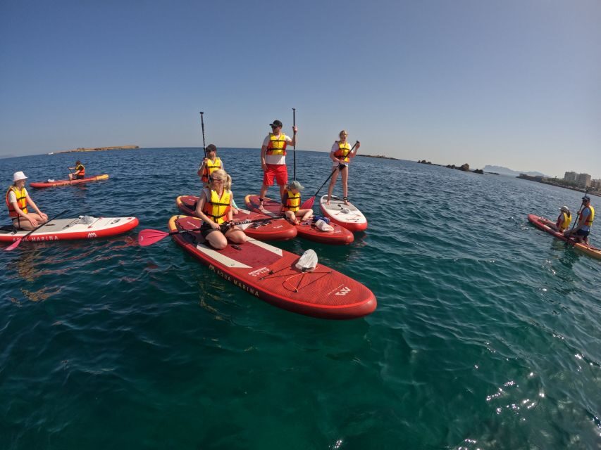 Chania: Stand-up Paddleboard Tour to Lazareta Island - Paddling toward open water with real Chania views