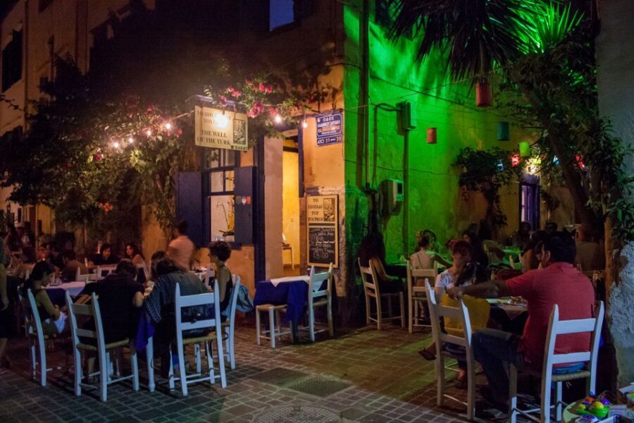 Chania: Wine, Food, and Sunset Tour with 3-Course Dinner - After the sky turns: the secret garden for wine and dinner