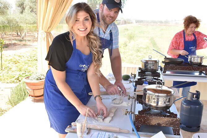 Cretan Cooking Class and Olive Oil Tasting - Cooking with Marianna and Mama Stella in an olive-tree kitchen