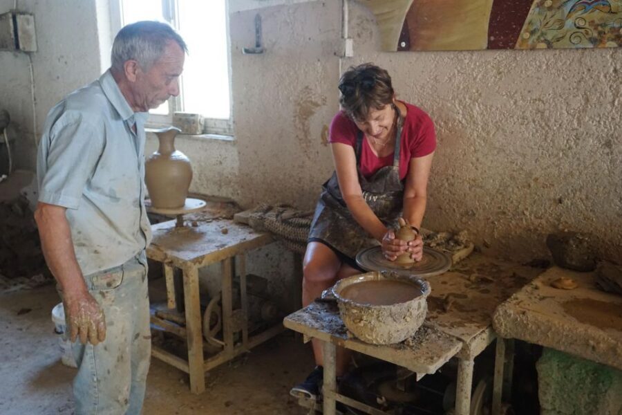 Crete: Full-Day Cretan Wines, Olive Oil, Raki and Food Tour - Raki distillery and the ancient press: why Cretan spirits feel different