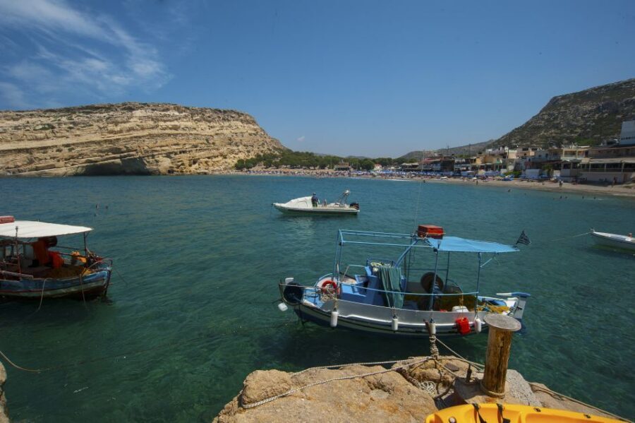 Crete: Matala Beach and Hippie caves, Red beach - Red Beach Walk: Shoes, Effort, and a Less-Formal Vibe
