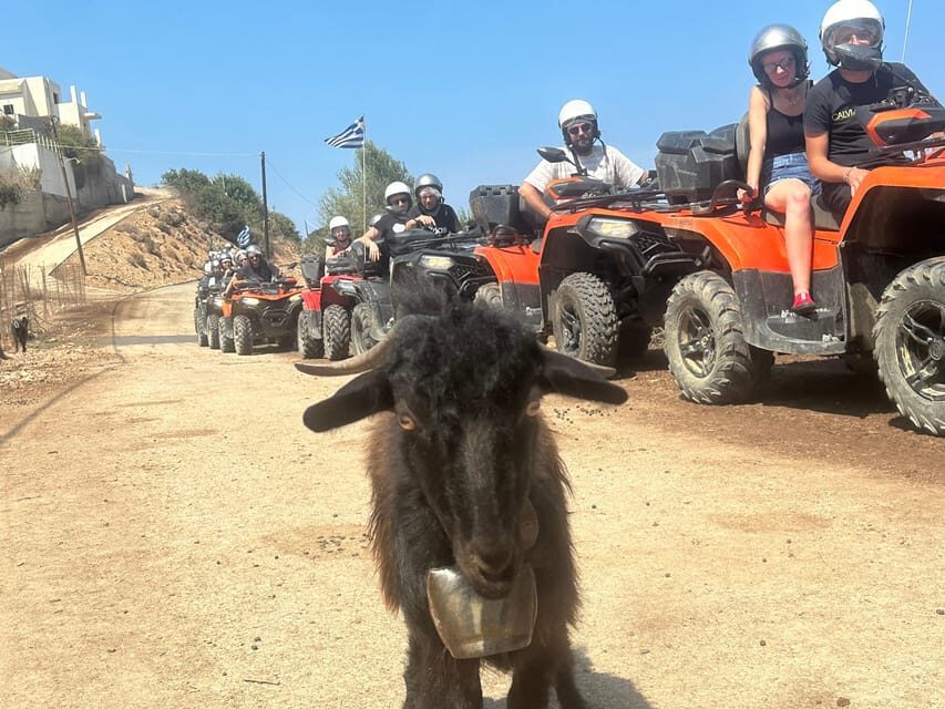 Crete: Quad Safari, Olive Mill with Tasting & Ghost Village - Agia Pelagia cliff views: safety briefing and the first off-road push