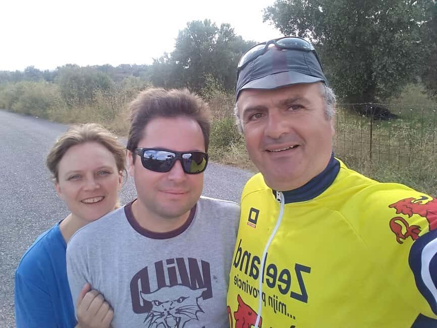 e-Bike Cycling Tour to Arkadi Monastery with Lunch included - The uphill stretch through olive country and viewpoints