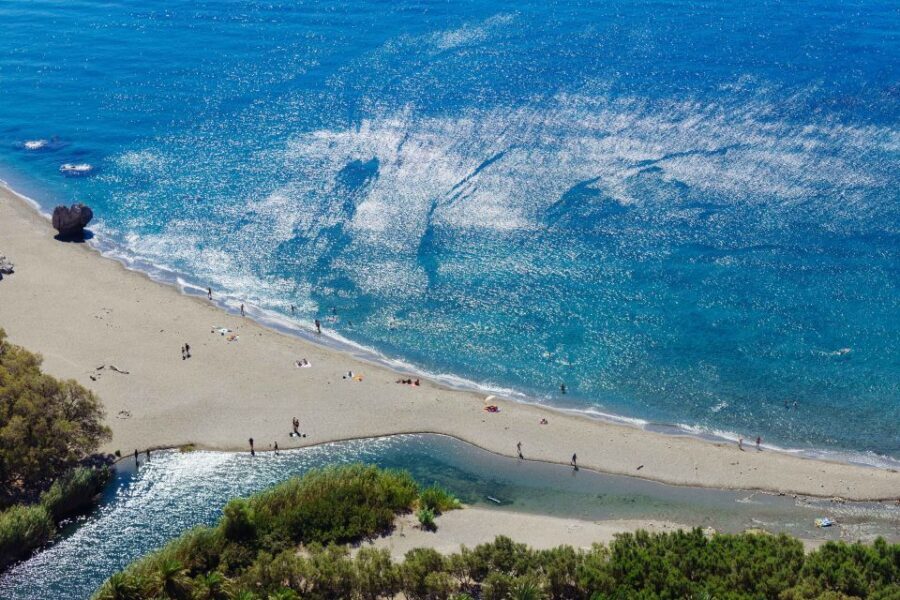From Chania: Preveli Palm Beach Day Tour - Damnoni to Preveli by water: saving your legs for the good parts