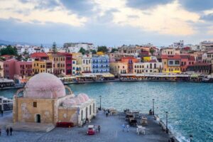 From Rethymno: Chania and Lake Kournas Day Trip - Entering Chania: Venetian Harbour, Egyptian Lighthouse, and Halidon Street