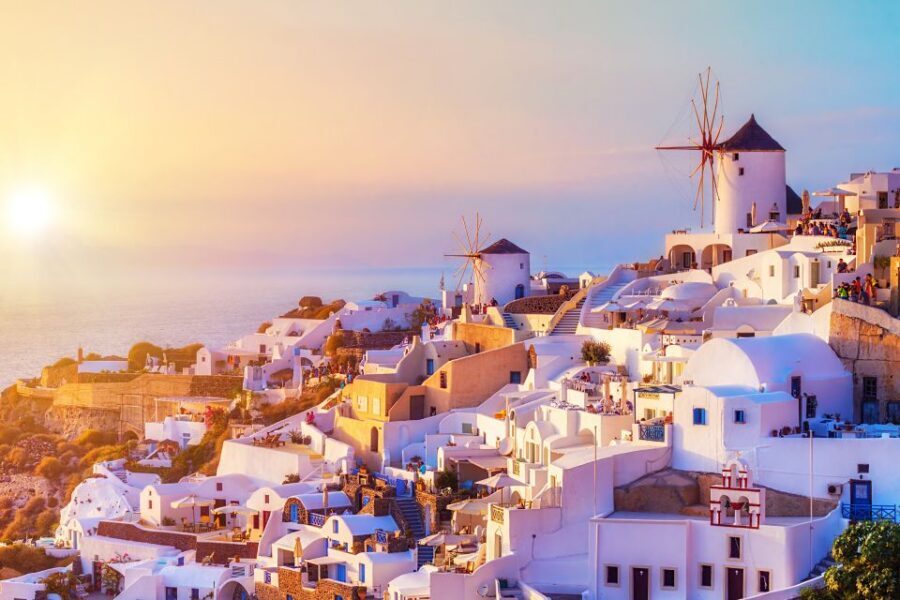 From Rethymno: Full-Day Trip to Santorini by Boat - Oia first: caldera views, guided context, then photos you can time