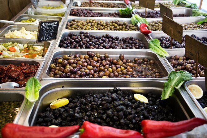 Heraklion Food Stories Walking Tour with 8 local-favorite stops - Heraklion Central Market: olives, rusks, cheese, and how to spot quality
