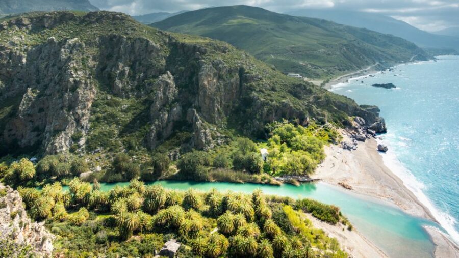 Heraklion: Preveli By Boat, Damnoni & Kourtaliotiko Springs - The real point of this tour: water, palms, and gorge scenery