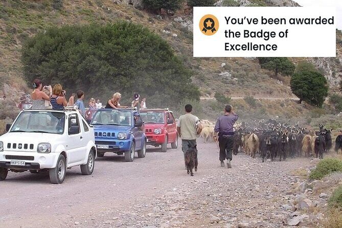 Jeep Safari 4x4 Crete real off road mountain tracks with Lunch from Hersonissos - Key highlights worth your attention