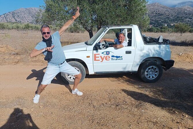 Jeep Safari 4x4 Crete real off road mountain tracks with Lunch from Hersonissos - Meet the guide and get your bearings at Eye Travel