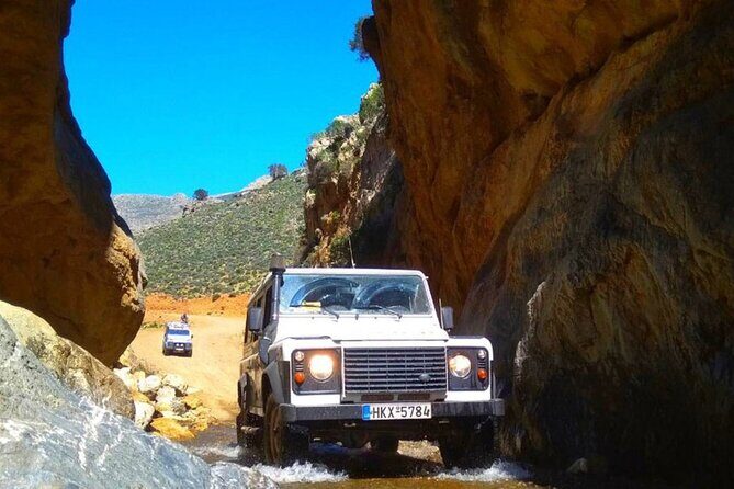 Land Rover Safari: Tripitis Gorge and Beach, South Crete - Morning pickup in Hersonissos: what your schedule will feel like