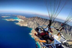 Paragliding Tours in Crete - The Chania aerial route: what each stop can look like from above