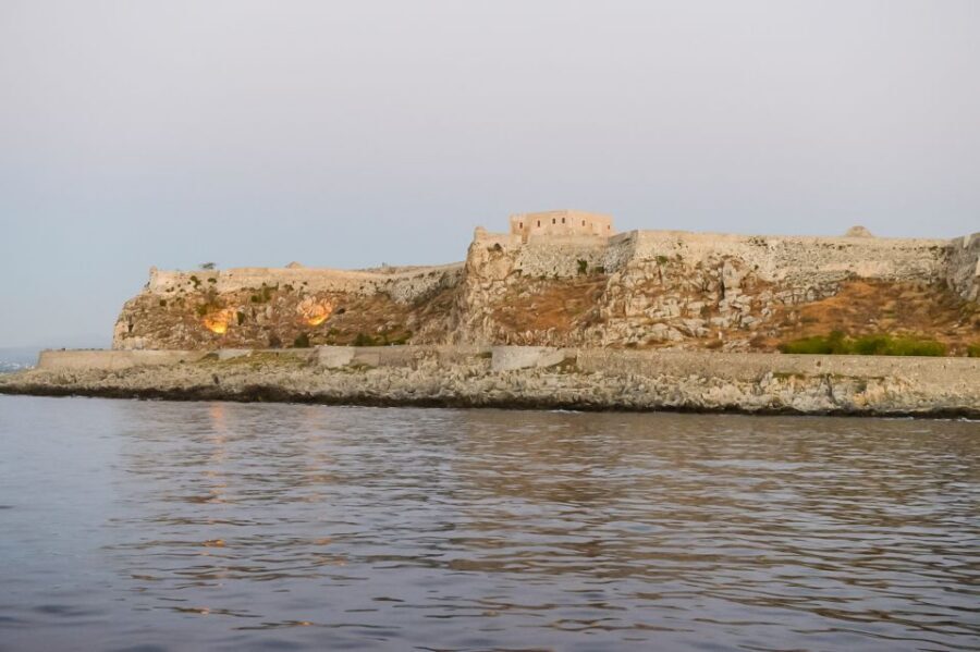 Rethymno: Sunset Cruise on a Wooden Pirate Boat - Captain Hook onboard: seating, music, and that bonus fun factor