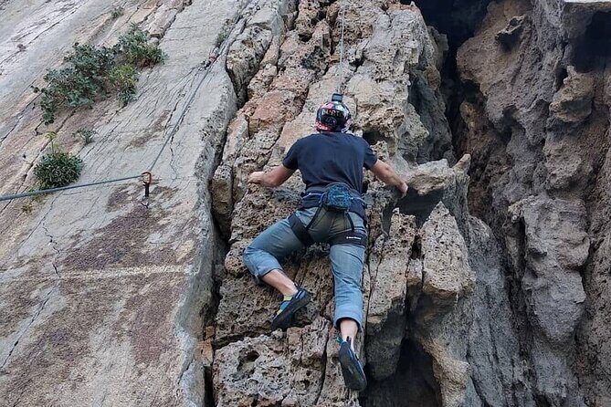 Rock Climbing on Crete with a Guide at Rethymnon, Plakias beach - Rappelling by the Beach: Controlled, Coached, and Way Less Scary Than You Think