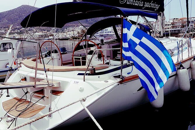SAILING DAY 4.5h-5h or SUNSET 3h-4.5h from Hersonissos CRETE - Dia Island Time: Swimming, a Small Chapel, and a Beach Break