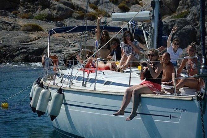 SAILING DAY 4.5h-5h or SUNSET 3h-4.5h from Hersonissos CRETE - The Cretan Lunch and Drinks: When Wine and Raki Show Up