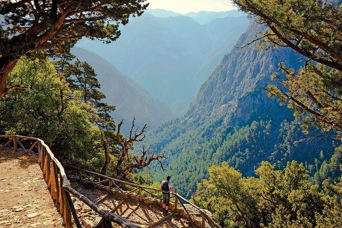 Samaria Gorge Hike - The Xyloskalo stop: quick breakfast, toilet time, and paying as you go
