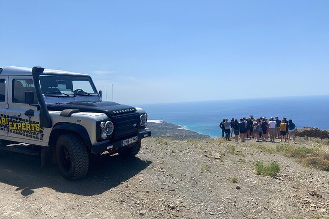 Sarakina Gorge hiking & swim Adventure - Jeep Safari South Crete - Getting picked up and riding in a 4WD group
