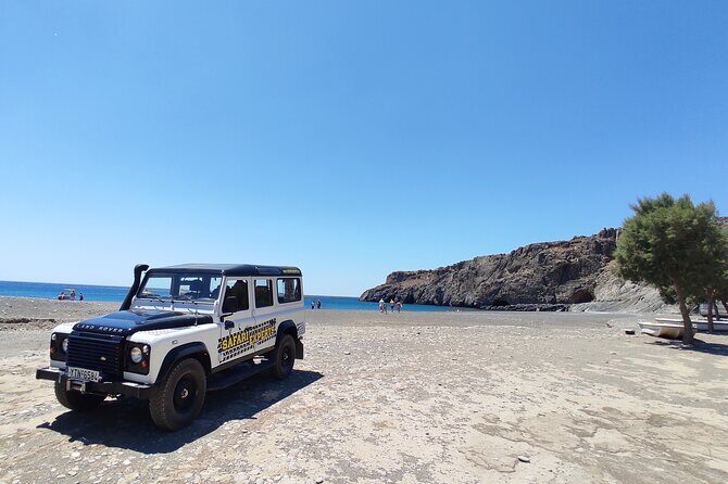 Trypiti beach and gorge Jeep Safari - Messara Plain and Libyan Sea: A 10-Minute Photo Stop That Feels Like a Window Seat
